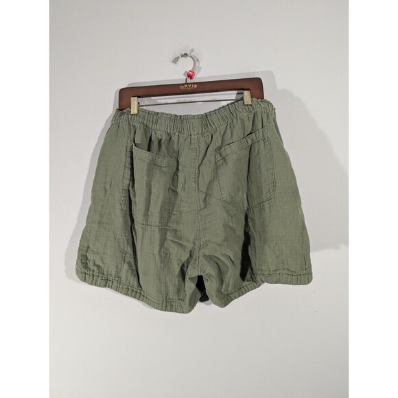 Old Navy Shorts Women Sz XL Olive Green Elastic‎ Waist Pull on Casual Bottoms - Picture 2 of 8
